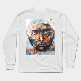 Insane man painting Long Sleeve T-Shirt